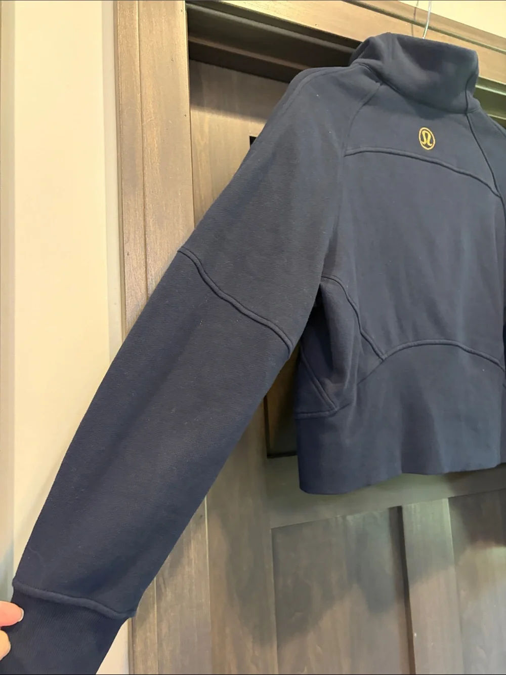 Lululemon Oversized Funnel Half-Zip Scuba with Gold Logo